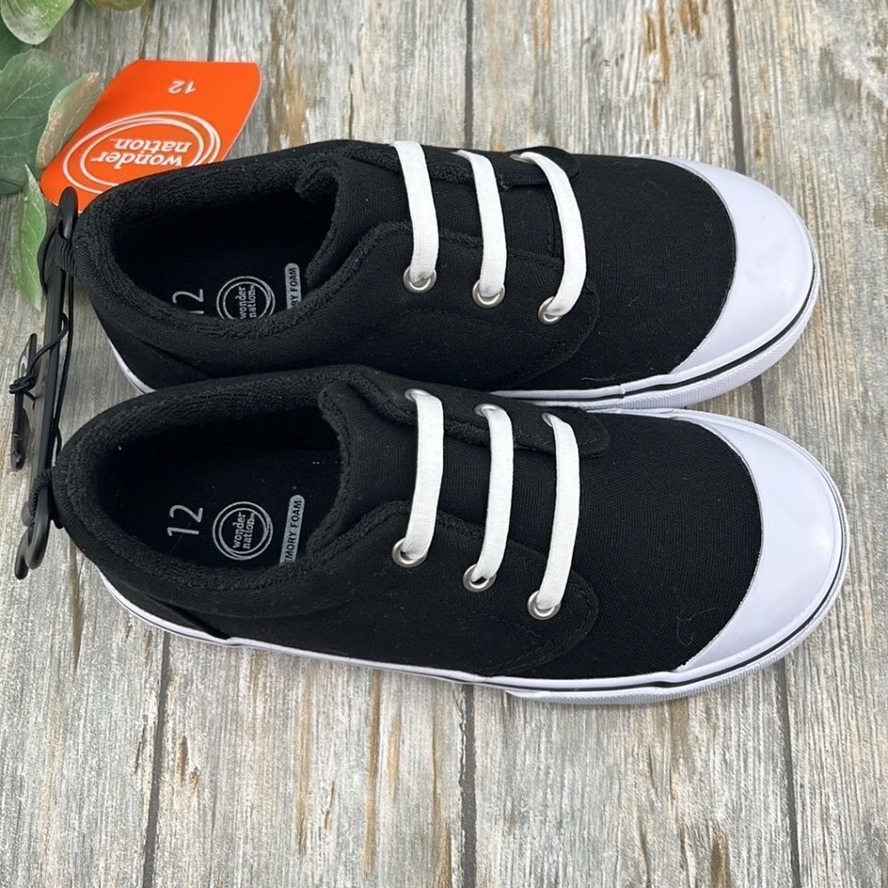 Toddler Elastic Lace-Up Sneakers Shoes Size 12